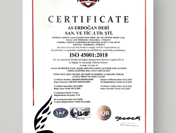 <h3>ISO 45001:2018 – Occupational Health and Safety Management System</h3>